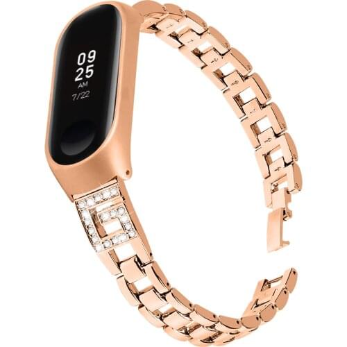 Diamond Strap for Xiaomi Band 6 5 and 4 and 3 Stainless Steel Bracelet Xiomi Band Xaiomi Xiami Xaomi Xaiomy Bluetooth Smartband