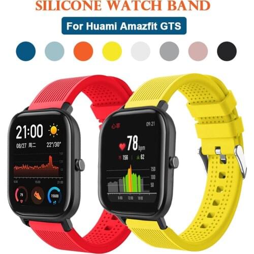 Silicone Band for Xiaomi Huami Amazfit GTS /GTR 42mm/huawei watch GT2 Bip Lite Strap Smart Watch Bracelet Wristband Sport Correa
