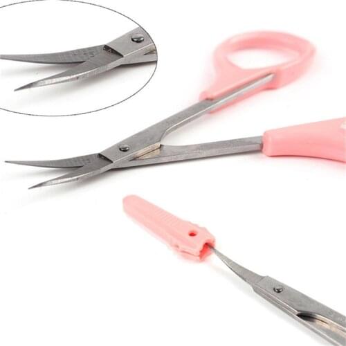 Professional High Quality Eyebrow Eyelash Scissors Trimmer Straight or angle Fake Eyelash Extension Tool