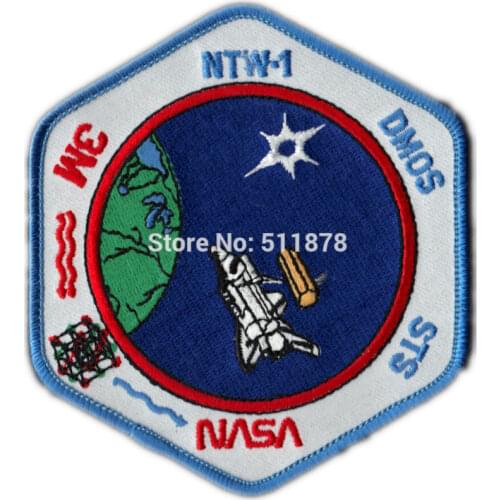 4" NTW-1 DMOS STS 3M TRW SHUTTLE SPACE Embroidered iron on patch emblem MOTIF APPLIQUE