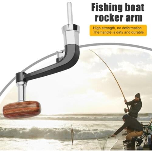 1Pcs Metal Spinning Fishing Reel Handle Folding Rocking Arm For 1000-6000 Series Reel Wooden Knob Fishing Tackle Accessories