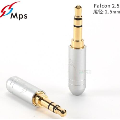 1Pcs Taiwan MPS Falcon Eagle-4G/6B Brass Plated Gold Burning Headphone Plug Wire Diameter 2.5/3.5mm Notebook Speaker HIFI