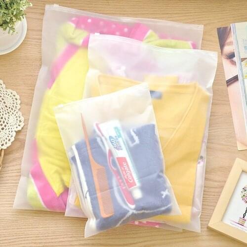 100Pcs/Lot 17*25cm Matte Clear Travel Accessories Bag Cosmetic Protect Underwear Household Travel Storage Organizer Bags