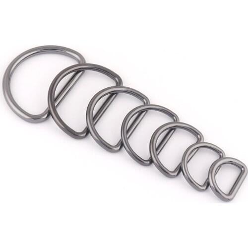 20-50mm Gunmetal Metal Slide Adjustable D Rings Loop,Purse Belt Strap Buckle,Bag Clasp Handbag Hardware Leather Webbing Finding