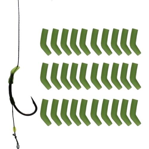 30PCS Carp Fishing Hook Kickers D Rig Kicker Aligners Hooks Sleeves Rigs Accessories End Terminal Tackle