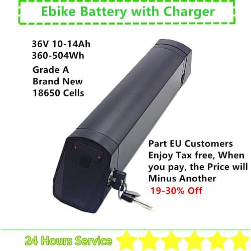Original Electric Bike Wheelchair Ebike Battery 36V 10Ah 12Ah 14Ah Lithium Battery 250w 350w 500w Motor Kit Battery with Charger