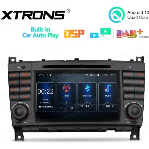 7" Android 10.0 OS Car DVD Multimedia System Player GPS Radio for Mercedes-Benz C-Class W203 2004-2007 CLK-Class W209 2005-2006