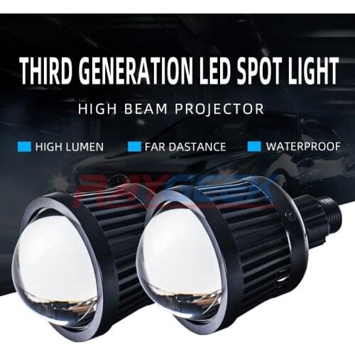 Car LED High Beam Far Shooting 3.0 inch Single Beam Projector Lens with Led Devil Eye for Headlight H7 9005/9006 etc