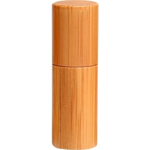 Bamboo 5ml Essential Oil Roll-on Bottle Perfume Empty Oil Wood Bottle Stainless Roll On Ball Perfume Oil Roller Massage