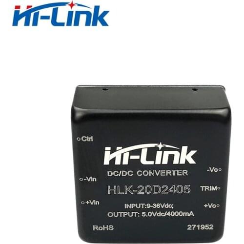 Free shipping 2pcs/lot small size dc dc converter 20W 5V 4A output 9-36Vdc