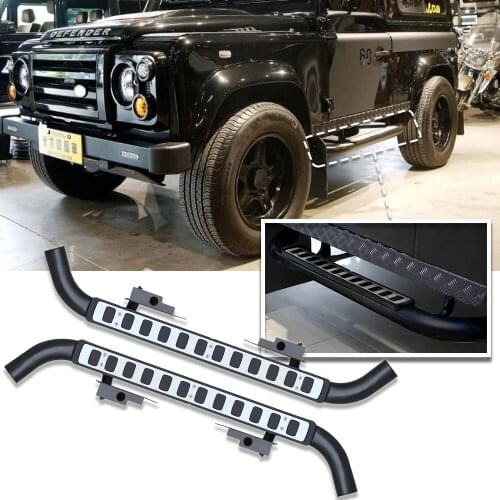 Running board side step nerf bar side padels for land rover defend 90 left right steel side step