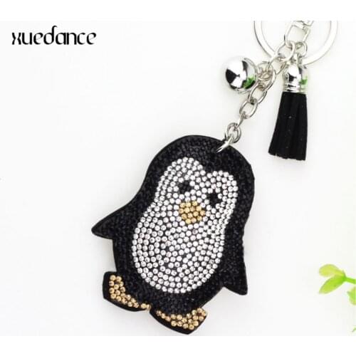 Cute Penguins Key Chain for Women Charms Bag Pendant Purse Bag Buckle Keychain Car Keyring Key Holder llaveros