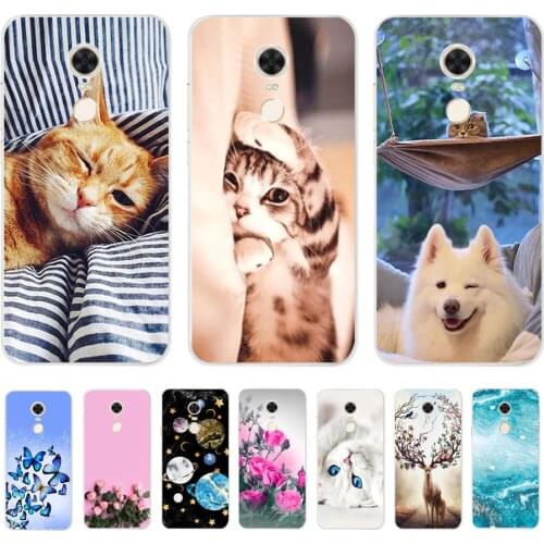 For Xiaomi Redmi 5 Plus 5 Case Soft Printing Silicone Phone Case on For Cover Xiaomi Xiomi Redmi 5 Plus Redmi5 Case Coque Funda