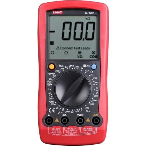 UNI-T UT58D 1999 Counts LCD Large Screen Digital Multimeter AC/DC Voltage Current,Resistance,Capacitance,Inductance Tester