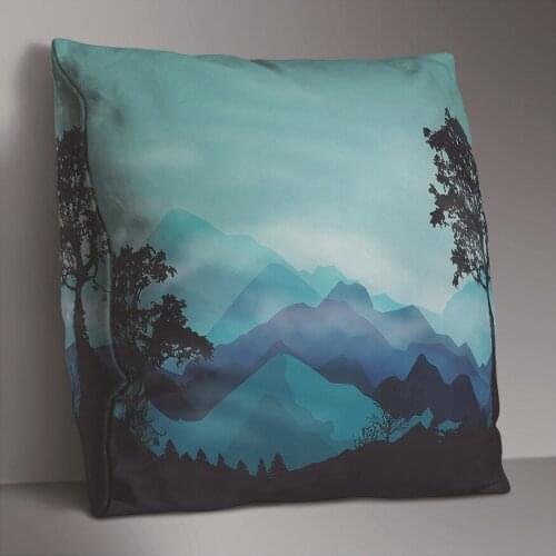 Double-Sided Cushion Cover Exotic Jungle Tropical Palm Leaf Cushions Home Decor Banana Letter Square Green Pillow Case Tatami