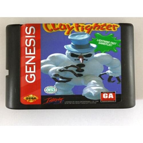 Clay Fighter Game Cartridge Newest 16 bit Game Card For Sega Mega Drive / Genesis System