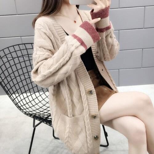Cardigan sweater 2020 new popular womens coat womens spring 2021 new womens spring and autumn fashion