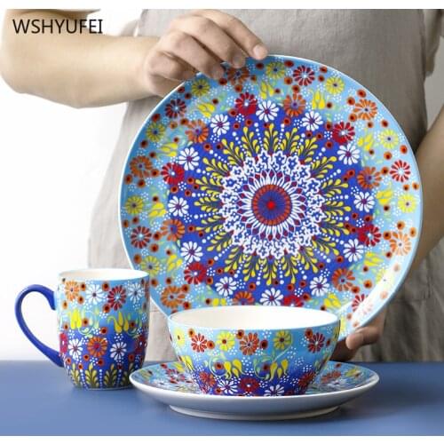 Ceramic fruit plate dinner plate dessert dish bowl saucer dessert tableware set wedding holiday kitchen supplies beautiful