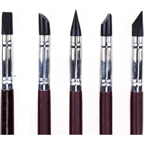 5Pcs/Set Resin Brush Pens Nail Care Nail Pusher Silicone Manicure Tool For Cuticle Pusher Pedicure Nails Accessories Tools