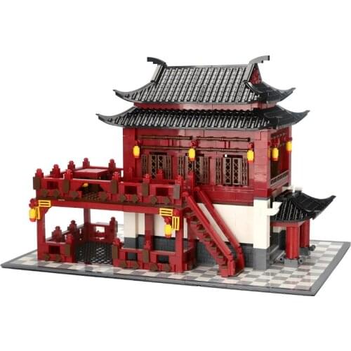 Creative City Building Chinese Upstairs Building House Model Building Blocks Education Toys Children Birthday Gift For Children