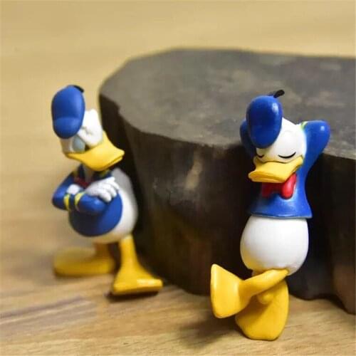 Disney Mickey Mouse Donald Duck 6cm mini Action figure Doll Collection Figurine Toy model For Children Gift Cake Topper