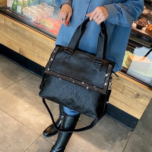 Fashion Diamond Cowhide Portable Bag Womens Handbags 2021 new large capacity genuine leather shoulder messenger bag tote bags