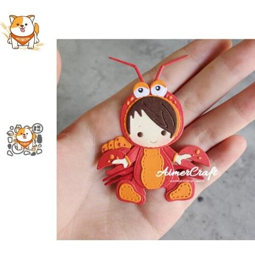 Lobster Baby Animal Metal Cutting Dies Mold Knife Scrapbooking Stencil Embossing Craft Die Cuts Card Making New Dies For 2020