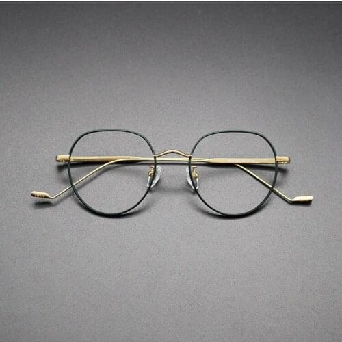 Pure titanium glasses frame equipped myopia glasses retro glasses frame personality multilateral titanium frame ultra light fram