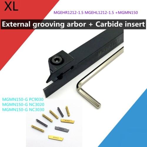 External grooving arbor MGEHR1212-1.5 CNC shank +10pcs MGMN150 Carbide insert Factory direct sales