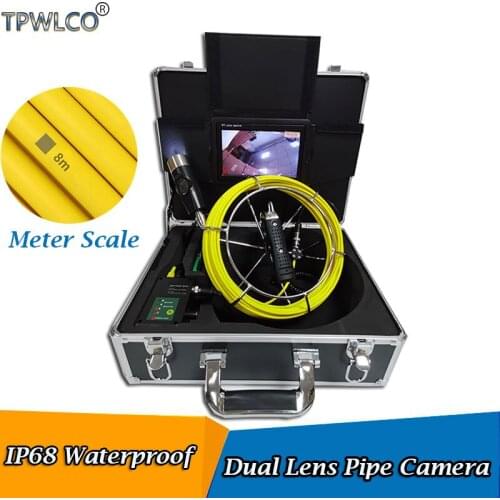 Dual Lens Industrial Endoscope Inspection Camera System 7inch With 42mm Underwater Road Inspection Waterproof Camera 20m Cable