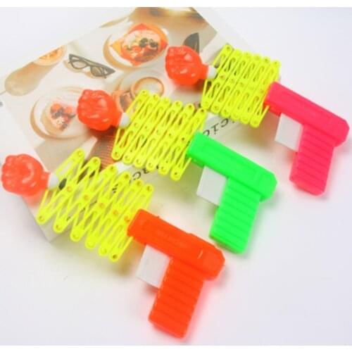 Retractable Fist Shooter Trick Toy Gun Funny Child Kids plastic Party Festival Gift Just For fun Classic Elastic Telescopic Fist