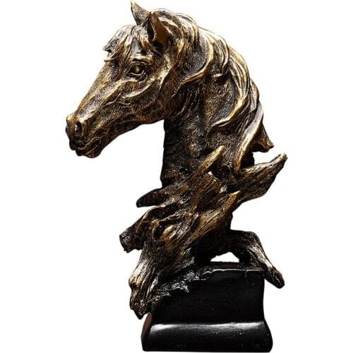 Nordic Silence Is Golden Character Sculpture Abstract Horse Statue Art Crafts Home Luxury Bedroom Office Desktop Decoration Gift