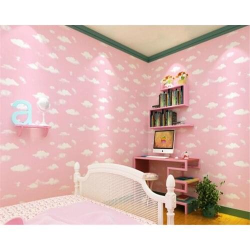 Beibehang 3D Blue Sky White Cloud Wall paper Eco Nonwovens 3d Wallpaper Bedroom Living Room Child Background papier peint tapety