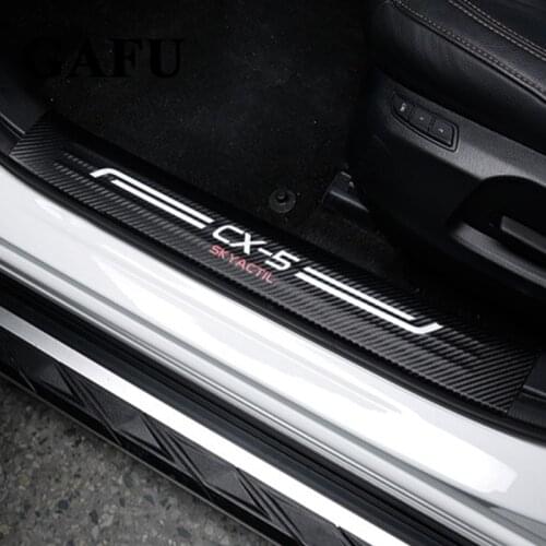 Car-Styling For Mazda cx5 cx 5 2017 2018 2020 Accessories Door Sill Scuff Plate Protector Protection Car Sticker 4pcs inside