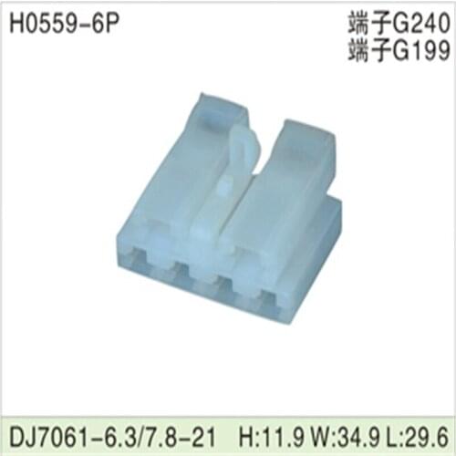 Free shipping 500pcsDJ7061-6.3/7.8-21 6Pin 6.3mm AMP Car Electrical Wire Connectors for VW,BMW,Audi,Toyota,NISSAN AND other