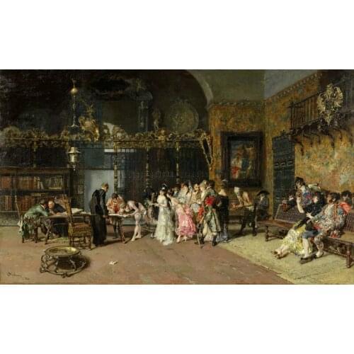 Free shipping classic court figure lobby rehearsal performances oil painting canvas prints on canvas wall art decoration picture