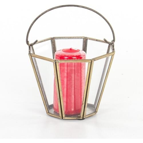 Evistro Decorative Metal Candle Holder Lantern 14 X11 cm