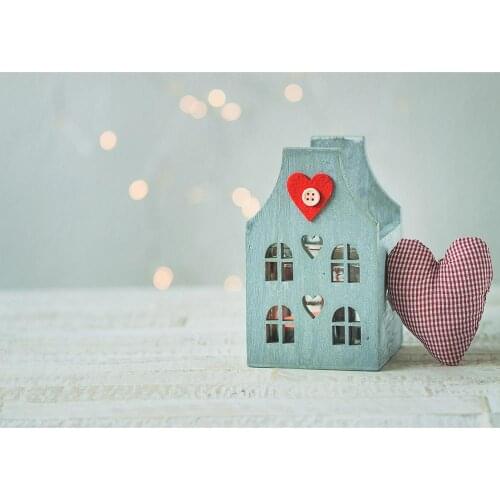 Heart Decor Flare Bokeh Photographic Backdrop Vinyl Cloth Backgrounds for Wedding Lovers Valentines Day Photocall Photo Studio