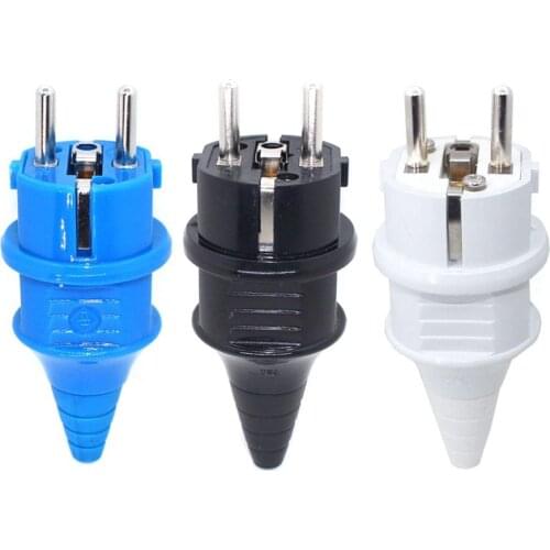 French Standard Waterproof IP54 Industrial Electrical Power French Type E Rewireable Plug Male Socket Outlet Adaptor 250V 4000W
