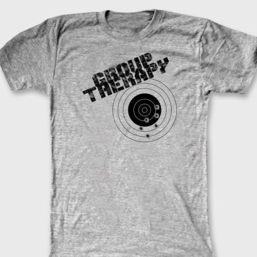 GROUP THERAPY Funny Target Shooting T shirt Gun Rights AR15 design print Tee shirt US size