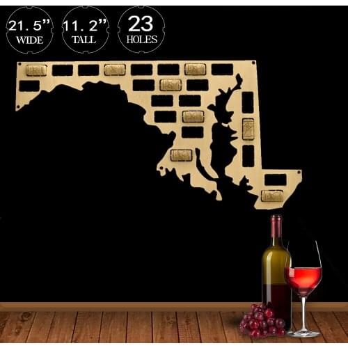 Maryland Custom-made Wine Cork Map USA State Home Decor Sign State Map of Maryland Wall Art Home Decor Gift I Love Maryland Map