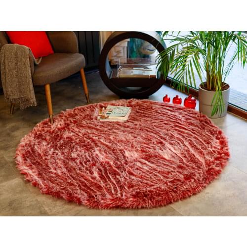 Burgundy White Faux Rabbit Fur Rug , Artificial Leather Non-Slip Base Faux Rugs Area Rugs for Bedroom Floor Sofa Living Room