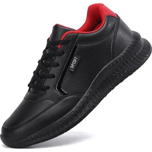 Casual Shoes Men Lace Up PU Leather Waterproof Sneakers Men 2021 New Non-slip Footwear Men Shoes Zapatillas Hombre Plus Size 48