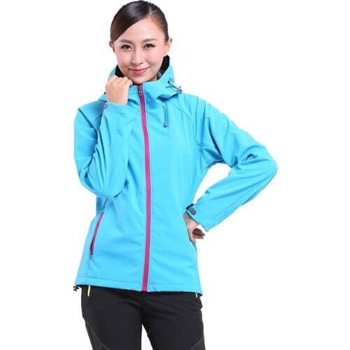 Custom Waterproof Hooded Softshell Jacket WOMEN Mammoth Hiking Clothing Thermal Tech Fleece Ski Fishing Climbing Clothes