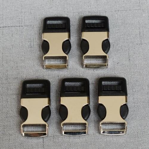 50 Pcs/Pack 15mm Metal Plastic Release Belt Buckle For Bag Backpack Pet Dog Collar Necklace Bracelet Garment Sewing