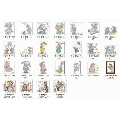 Lovely girls babies series 6 cross stitch package flower aida 18ct 14ct 11ct black cloth people kit embroidery