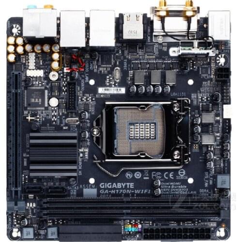 MINI-ITX HTPC 17*17 For Gigabyte GA-H170N-WIFI Original Used Motherboard H170 Socket LGA 1151 DDR4 Support I7 6700