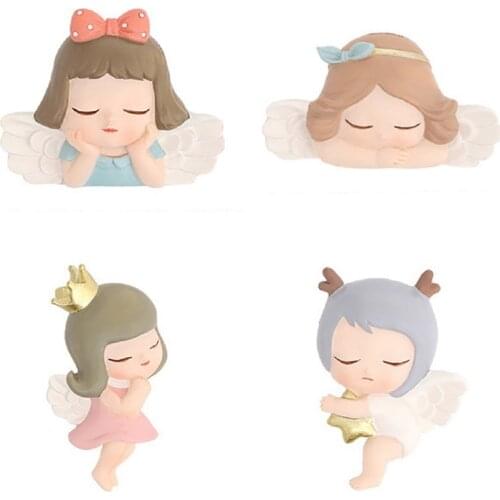 Cartoon Switch Sticker Angel Girl Room Decor Solid Resin Switch Outlet Wall Sticker Home Decoration Accessories