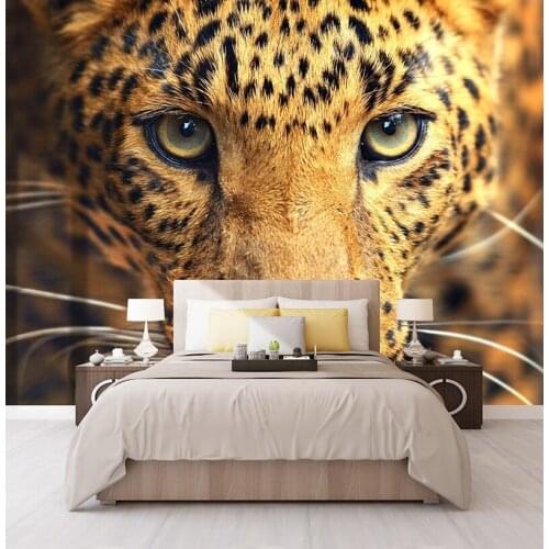Bacal Custom Any Size Photo Wallpaper 3D Stereoscopic Animal Leopard Mural Wallpaper Bedroom Sofa Backdrop Wall Murals Wallpaper