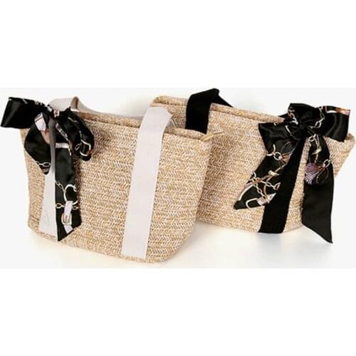 New Women Lady Beach Woven Bags Boho Straw Rattan Basket Shoulder Bag Purse Handbags